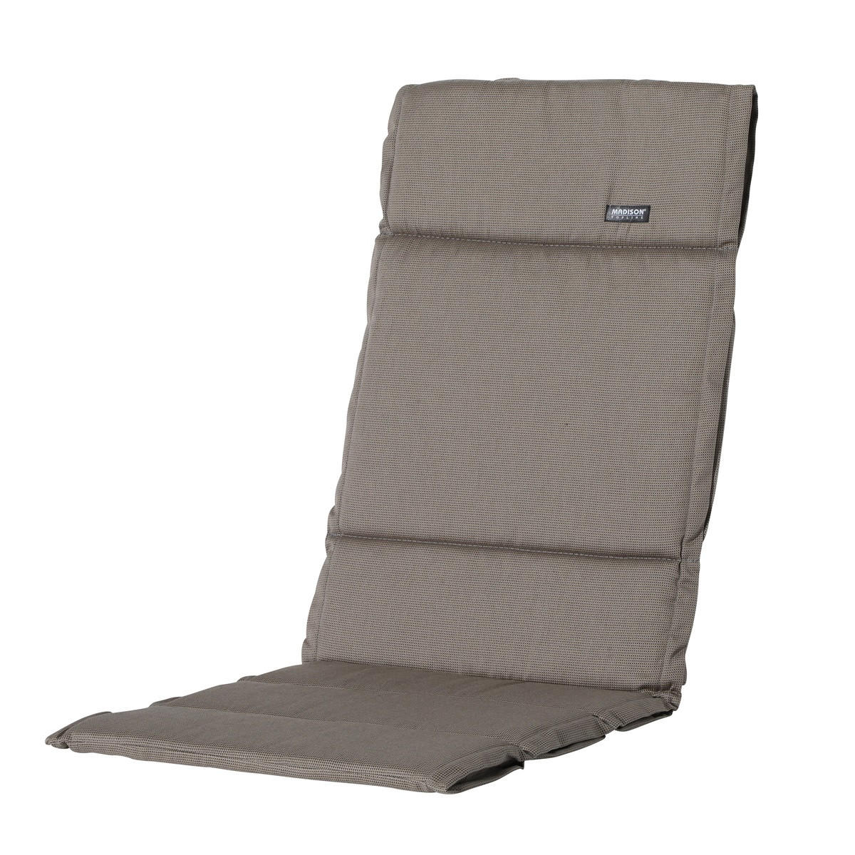GARTENSTUHLKISSEN Rippe 125/50 cm 4er-Set - Braun, Textil (50/3/125cm) - Madison