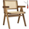 ARMLEHNSTUHL Lissy,59 x 56,5 x 82,5 cm, Belastbarkeit 120 kg,Eiche hell - Eichefarben, Holz (59.5/82.5/56.5cm) - tectake