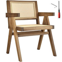 ARMLEHNSTUHL Lissy,59 x 56,5 x 82,5 cm, Belastbarkeit 120 kg,Eiche hell - Eichefarben, Holz (59.5/82.5/56.5cm) - tectake