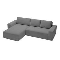 ECKSOFA Tazones Dunkelgrau Links - Dunkelgrau, Holz/Kunststoff (250/165cm) - Graingold