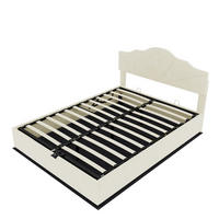 STAURAUMBETT 160/200 cm DE-35397 mit Gaslift-Staufach Beige - Beige, Metall (160/200cm) - ComfortXL