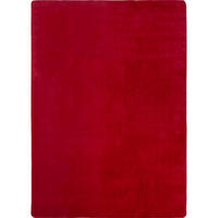 TEPPICH Kurzflor Unifarben Polyester Antirutsch Wohnzimmer Rot Läufer 80x150 - Rot, Textil (80/150cm) - KADIMA DESIGN