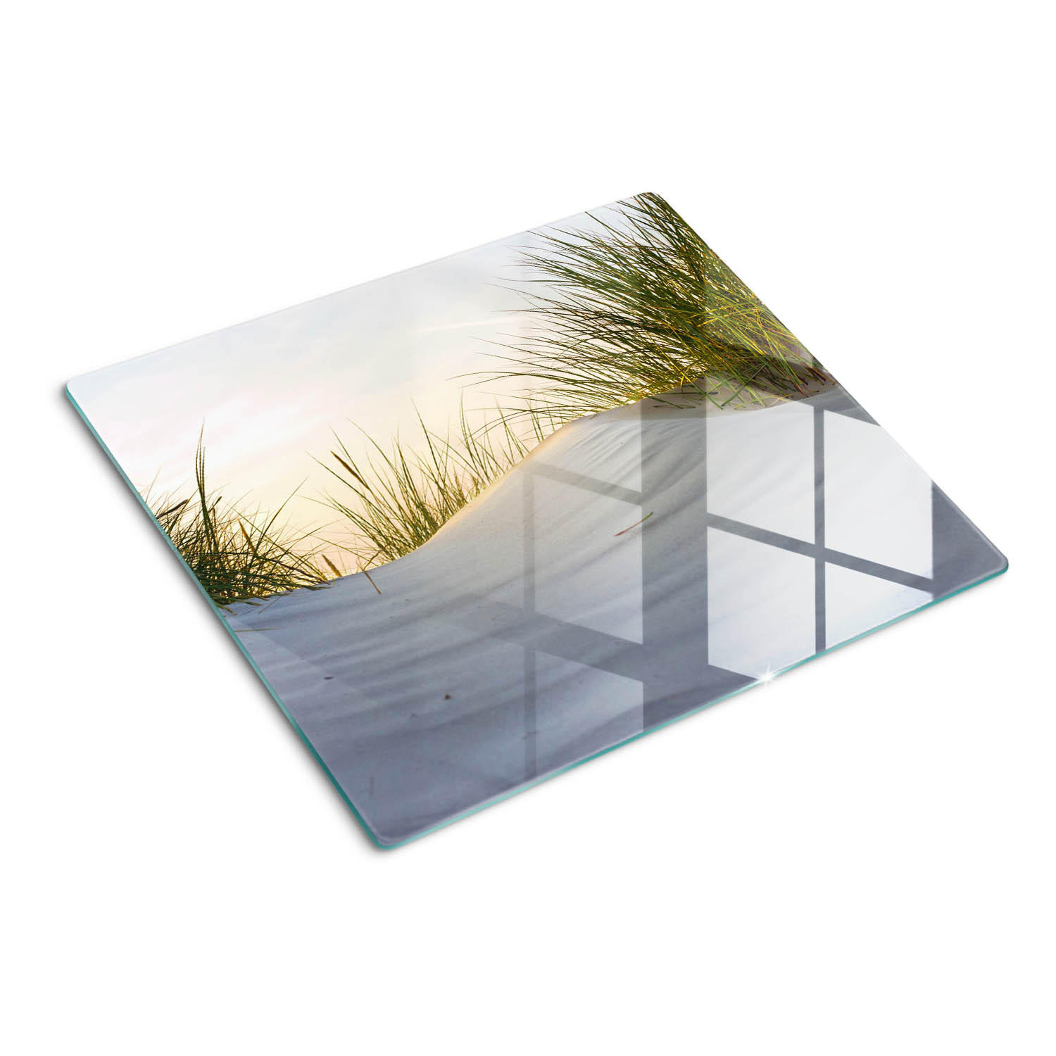 GLASPLATTE 60x52 cm Küstendünen - Beige, Glas (60/0.4/52cm) - TULUP