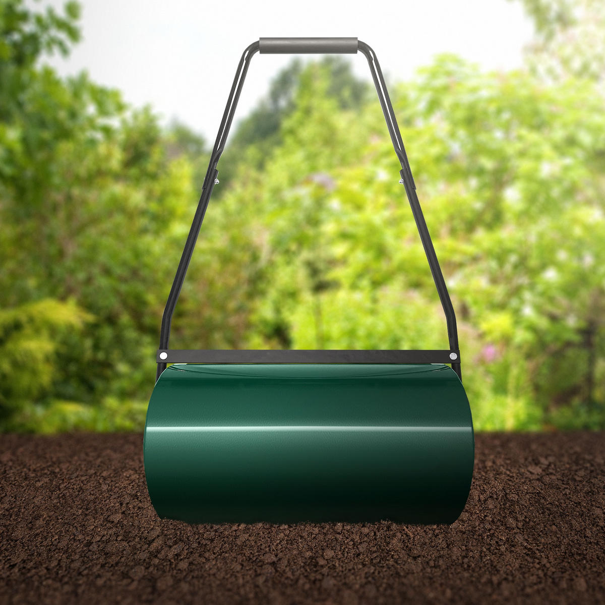 RASENWALZE befüllbar 50 Liter Grün aus Stahl - Grün, Metall (60/112/31.5cm) - ECD-Germany