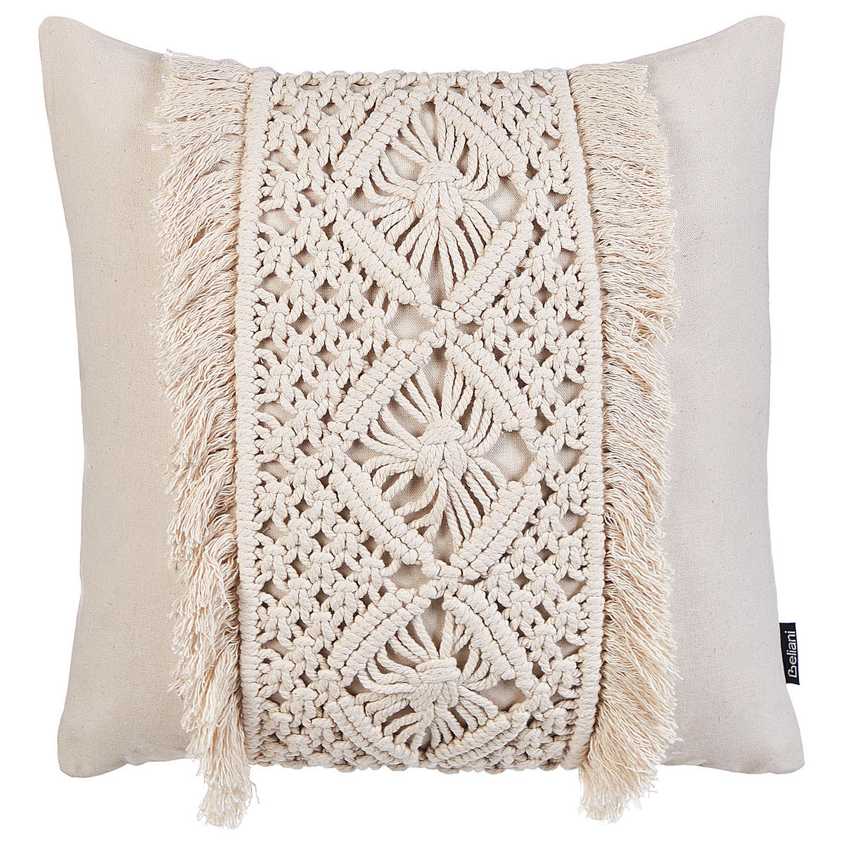 DEKOKISSEN 2er-Set Hellbeige 45/45 cm Kalam - Beige, Textil (45/45cm) - Beliani