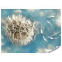 FOTOTAPETE für Schlafzimmer Löwenzahn im Wind Leicht Dynamisch 300x210 - Blau/Beige, Papier (300/210cm) - Muralo