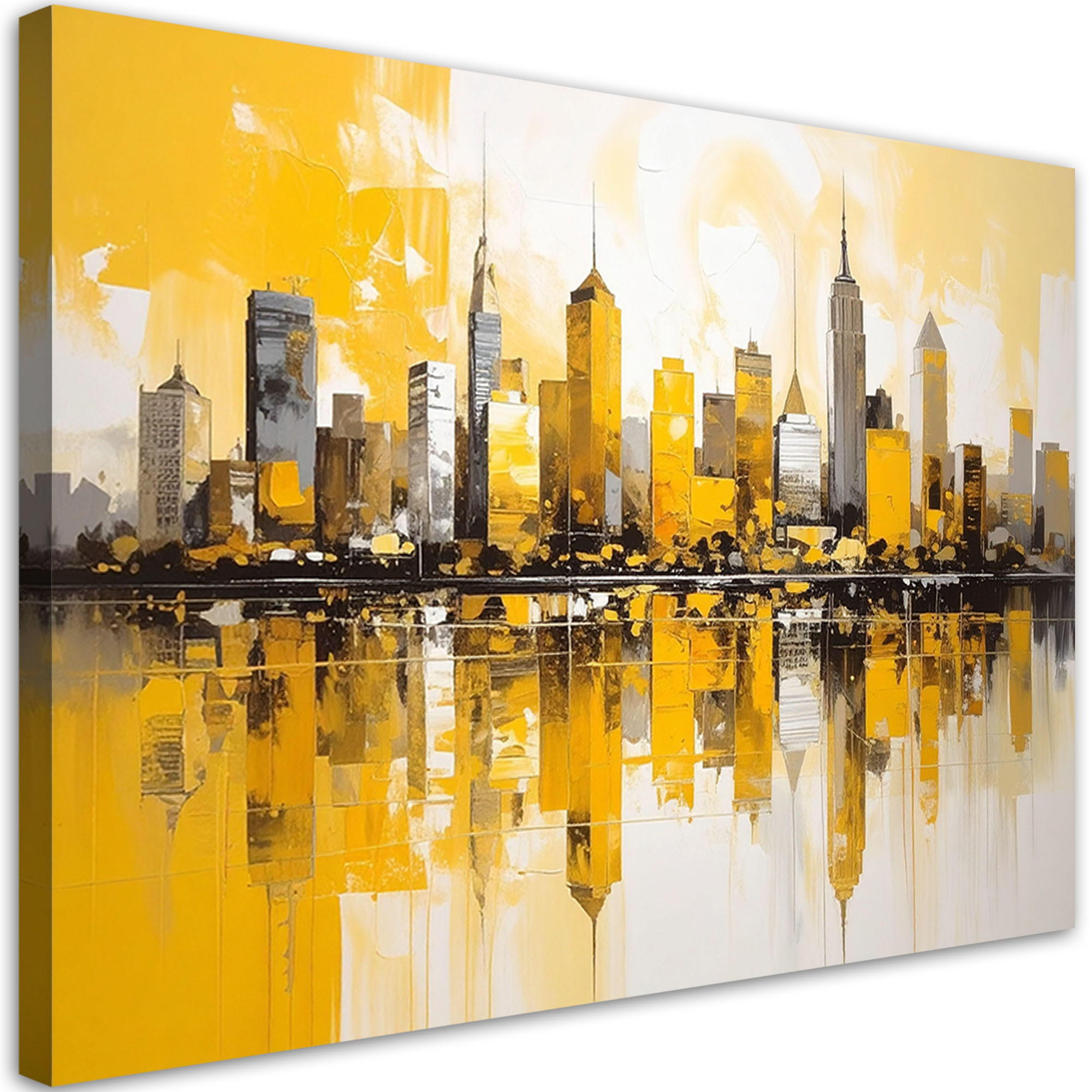 Feeby Leinwandbild Gelb 45x30 cm