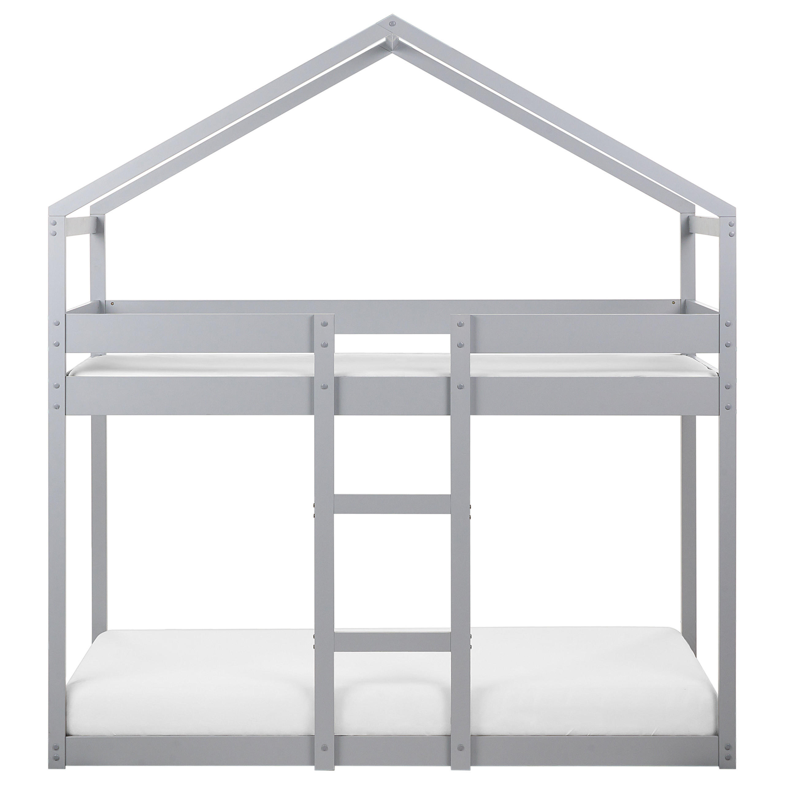 HOCHBETT 90x200 cm Grau Labatut - Grau, Holz (90/200cm) - Beliani