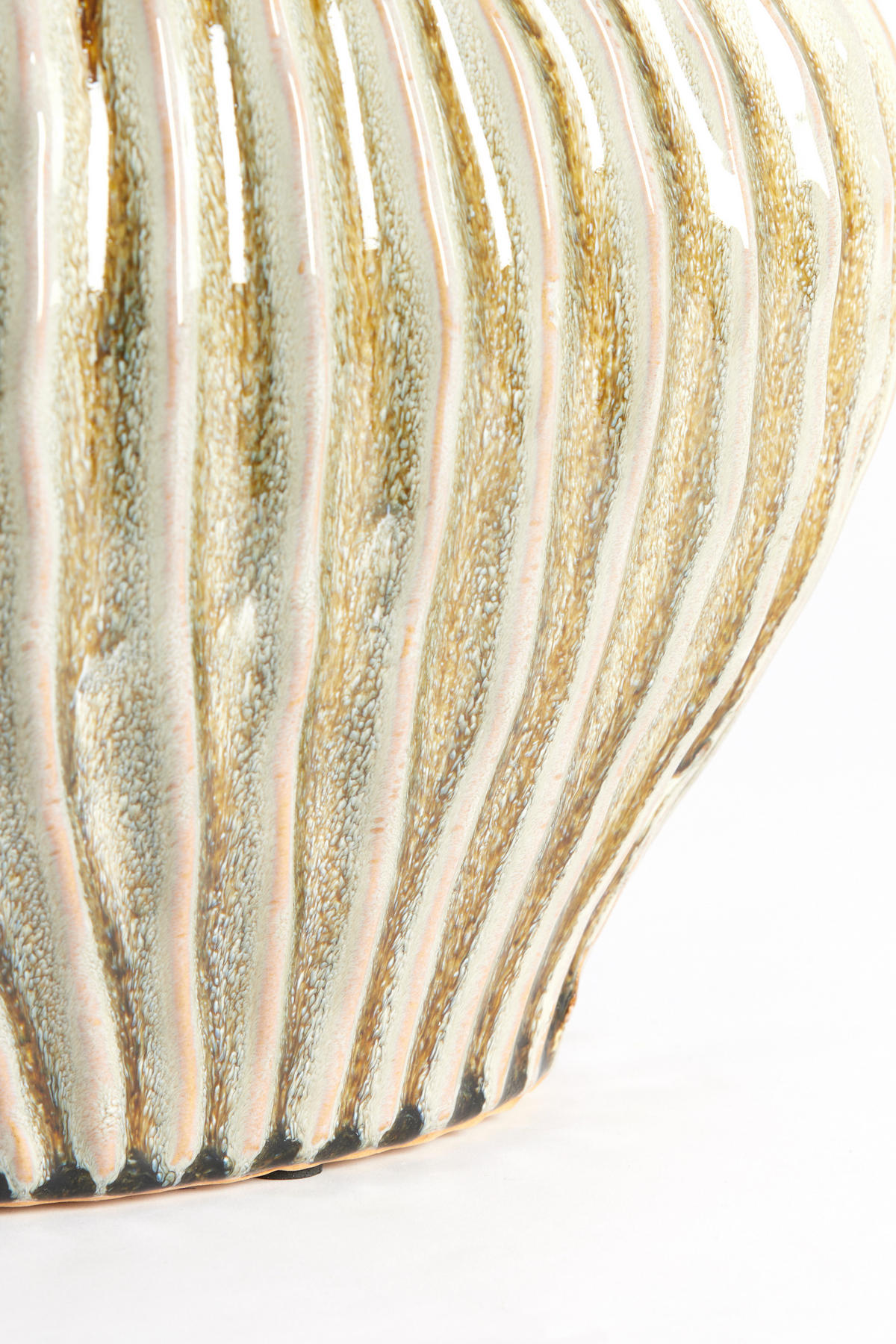 VAZE Lorito Grün 30/16/25 cm - Grün, Keramik (25cm) - Light & Living