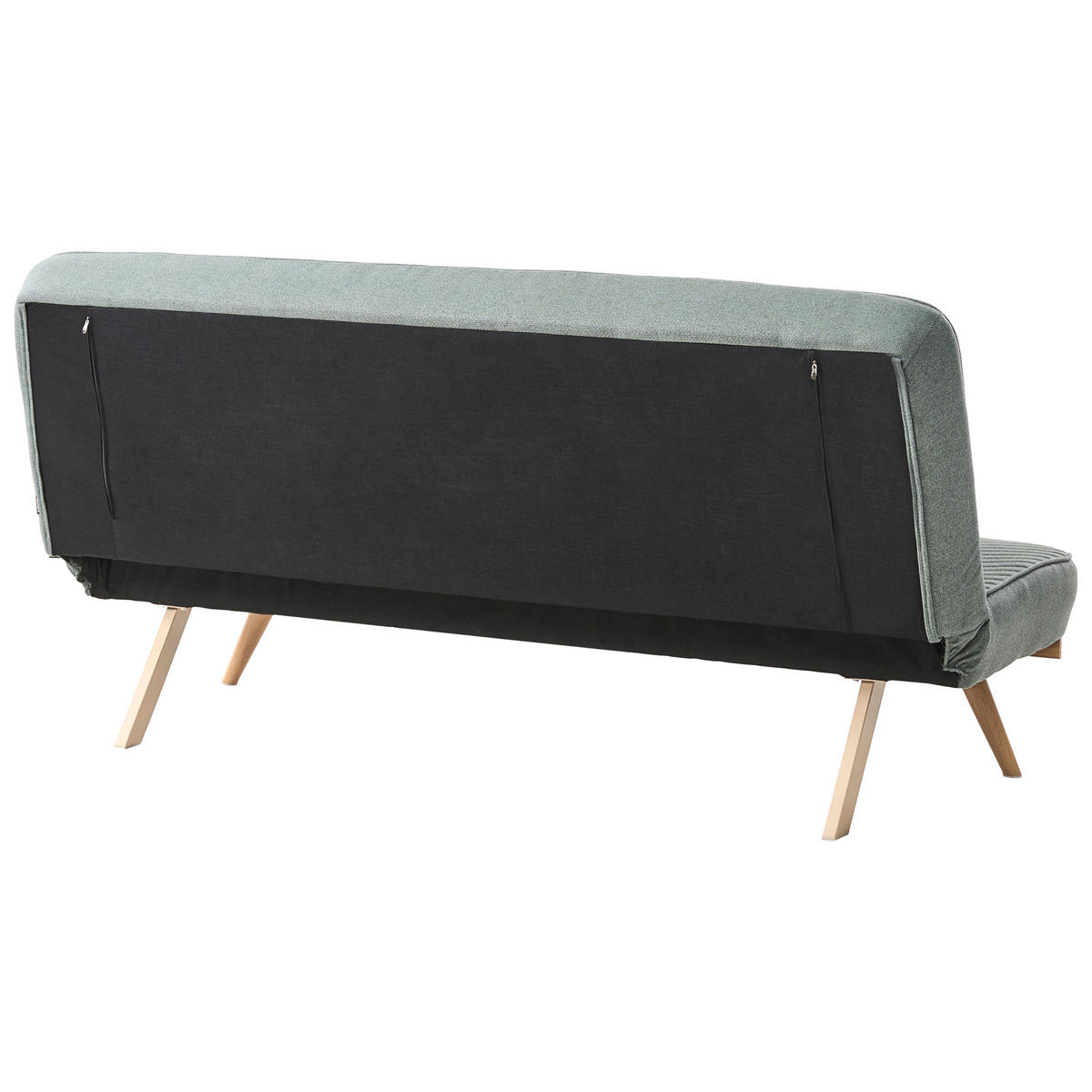 SCHLAFSOFA 2-Sitzer Stoff Grün Kalfafel - Braun/Grün, Textil (191/84/73cm) - Beliani