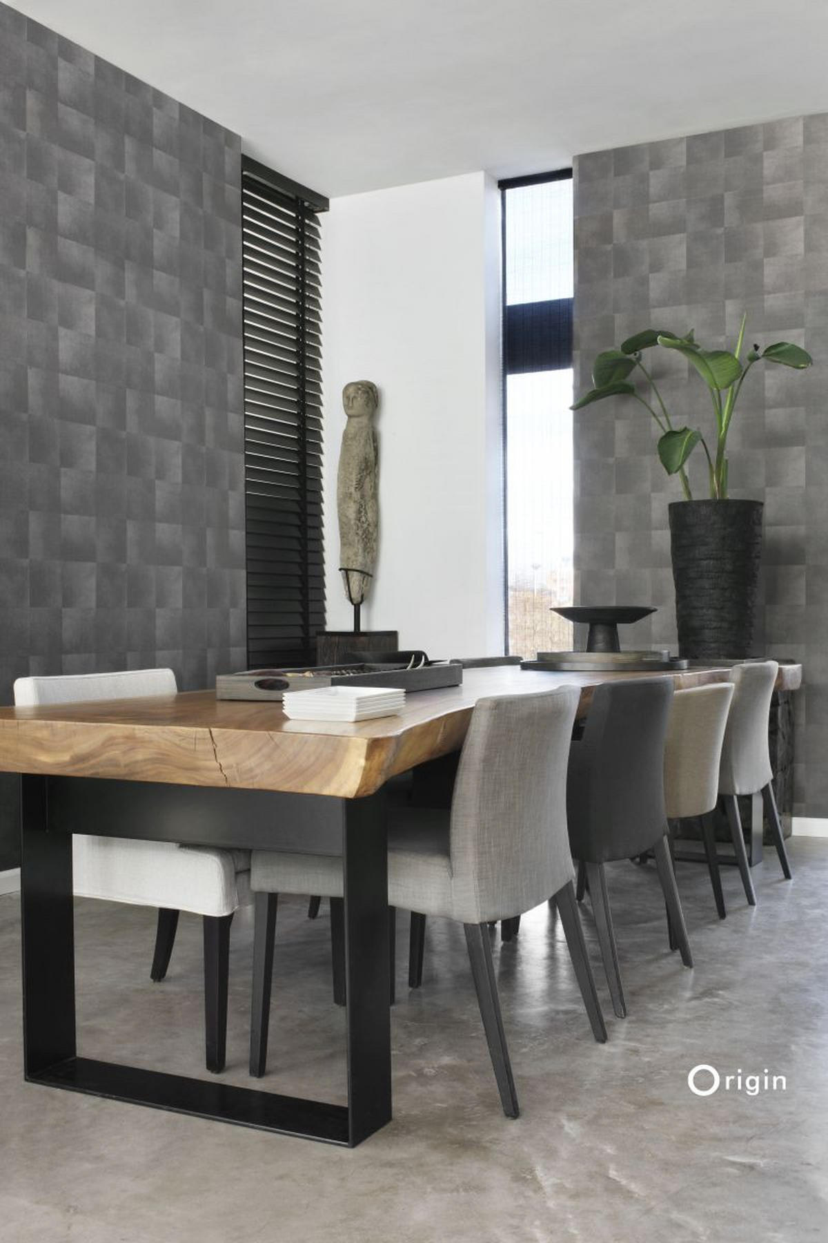 TAPETE Tierhautmuster 53 cm x 10.05 m - Grau, Papier (53/1000cm) - Origin Wallcoverings