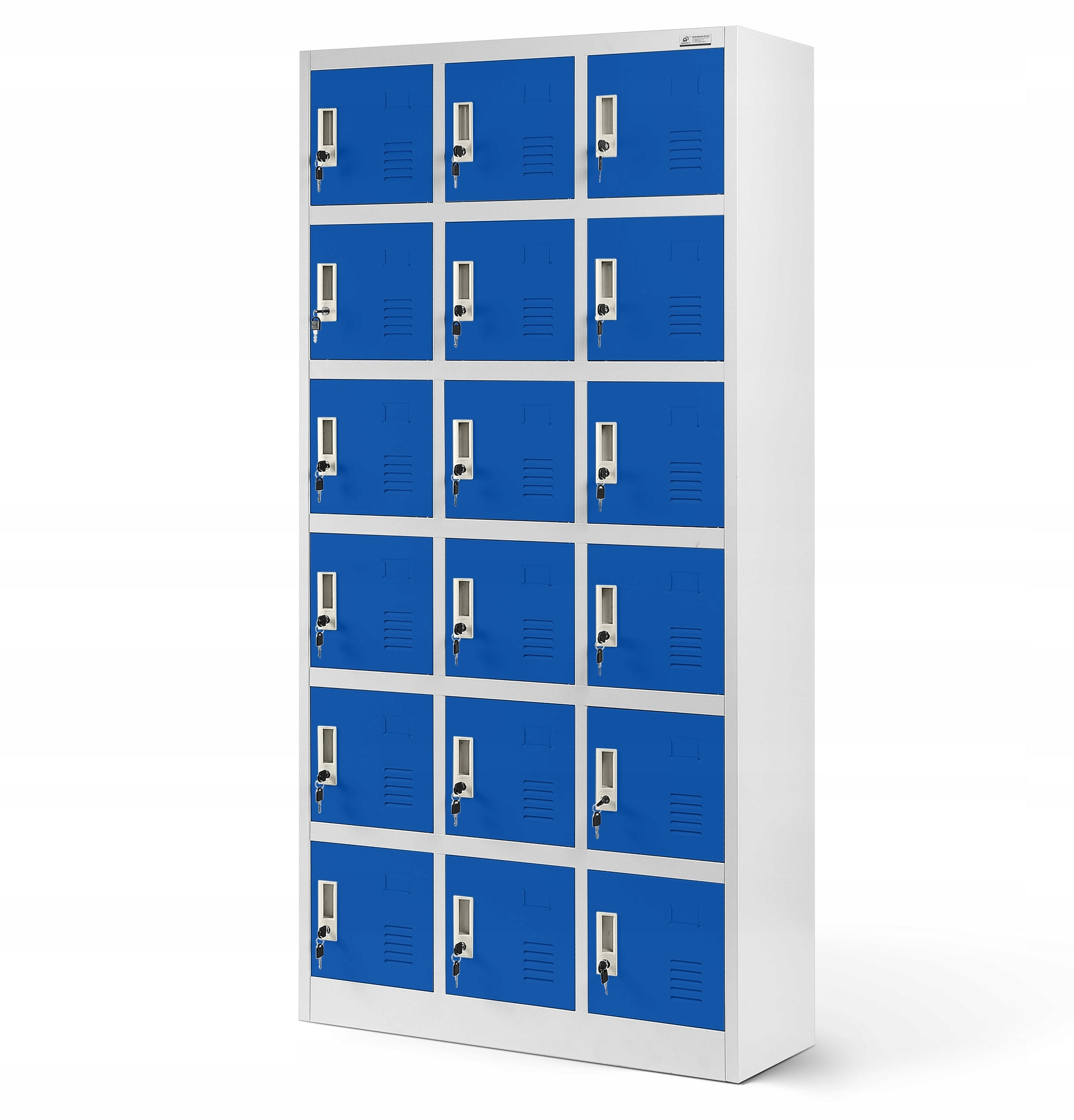 Jan Nowak Schliessfachschrank Grau, Blau 90x185x40 cm