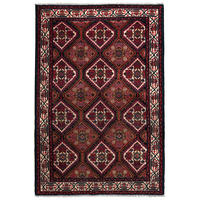 TEPPICH Assadabad Blau 198/134 cm Schurwolle - Blau, Textil (134/198cm) - Looma