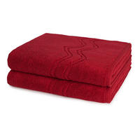 DUSCHTUCH Cashmere feeling 2er-Set - Rot, Textil (50/100cm) - Ross