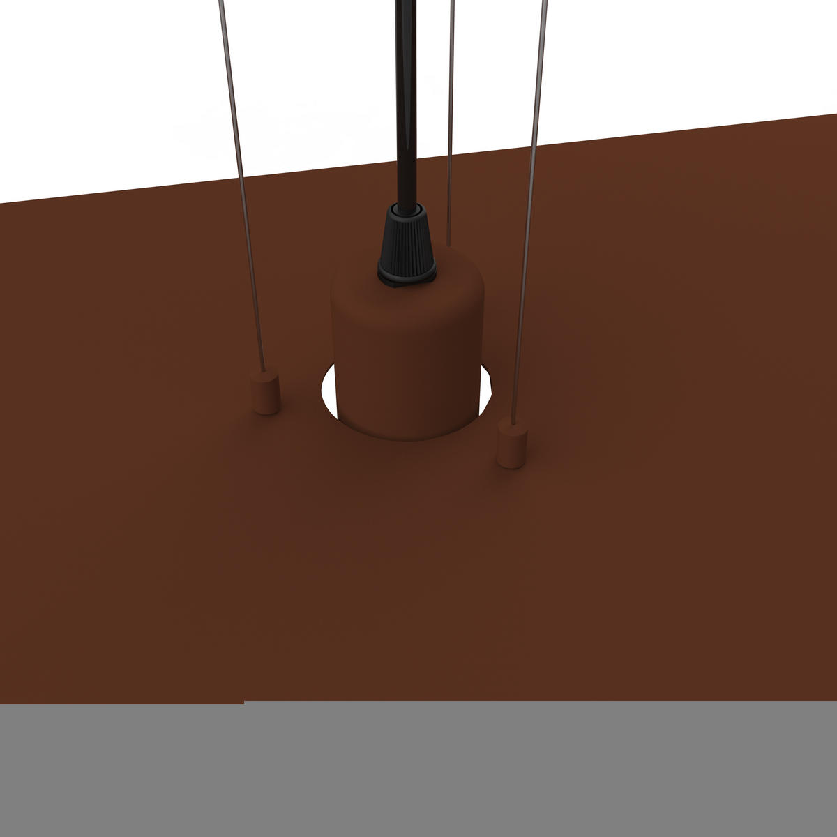 HÄNGELEUCHTE Piuma D90 - Dunkelbraun, Metall (90/90/120cm) - Lumicom