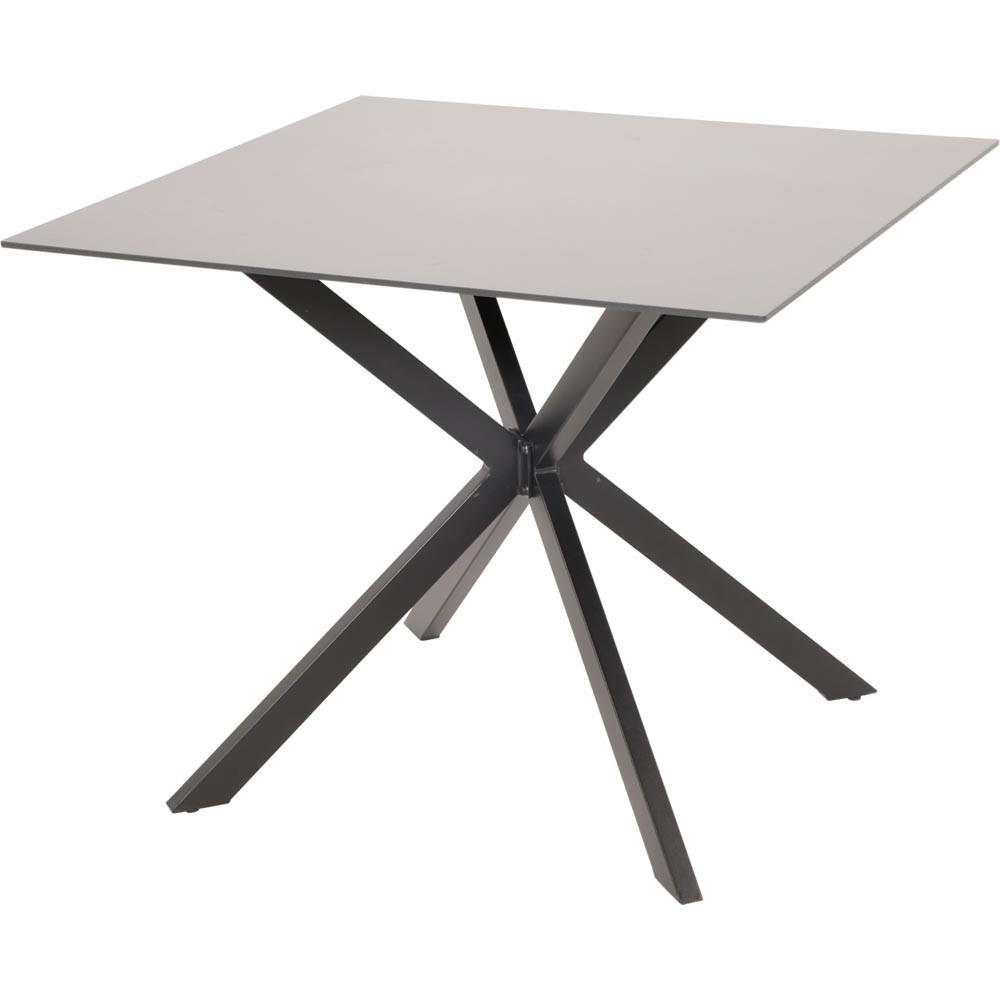 GARTENTISCH Crest - Schwarz - 90/90/73 cm - Schwarz, Glas (90/90/73cm) - Lesli Living