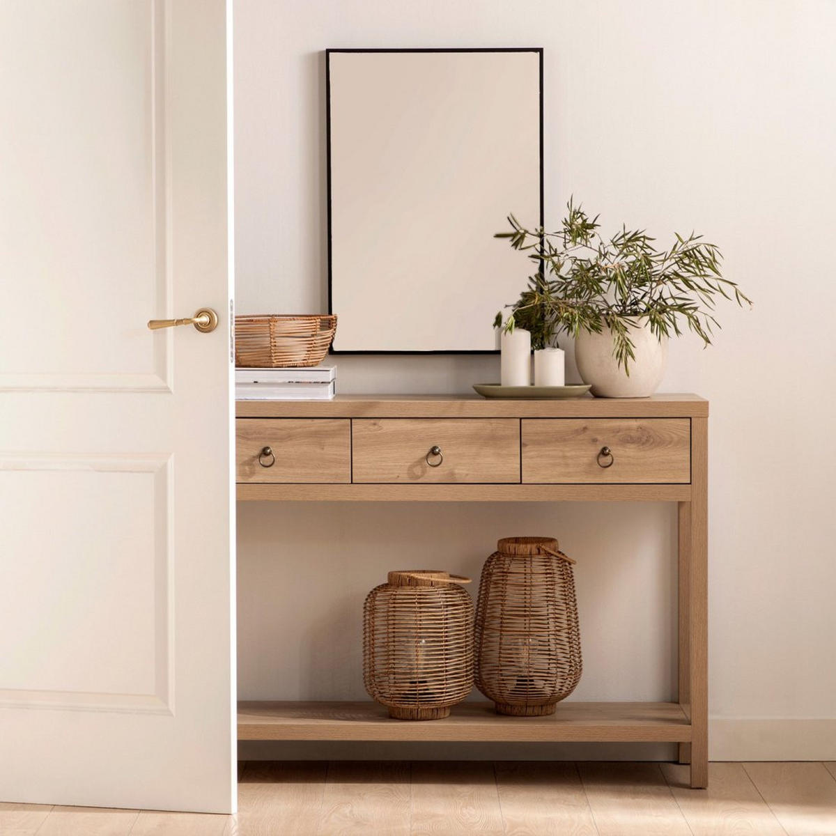 KONSOLENTISCH FÜR DIE EINGANGSHALLE Livorno Natürlich 120 cm x 85 cm - Naturfarben, Holzwerkstoff (35/120/85cm) - Klast Home