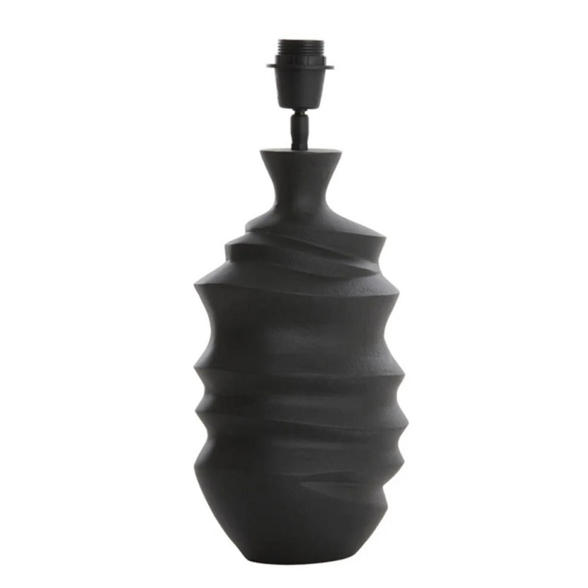 LEUCHTENFUSS SHARON 21x14x41 cm, Metall, Schwarz - Schwarz, Keramik (21/14/41cm) - Light & Living