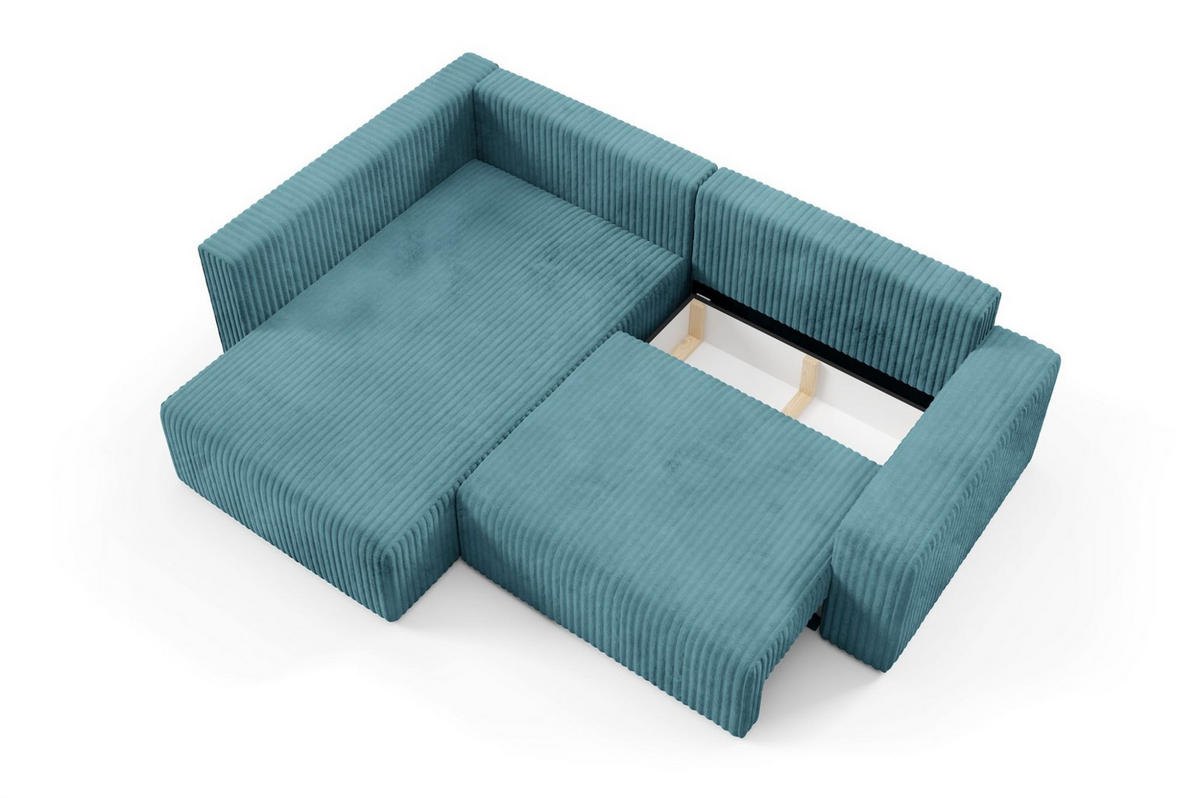 ECKSOFA Natalia Xl - Blau, Holzwerkstoff/Textil (182/245cm) - Fun Möbel
