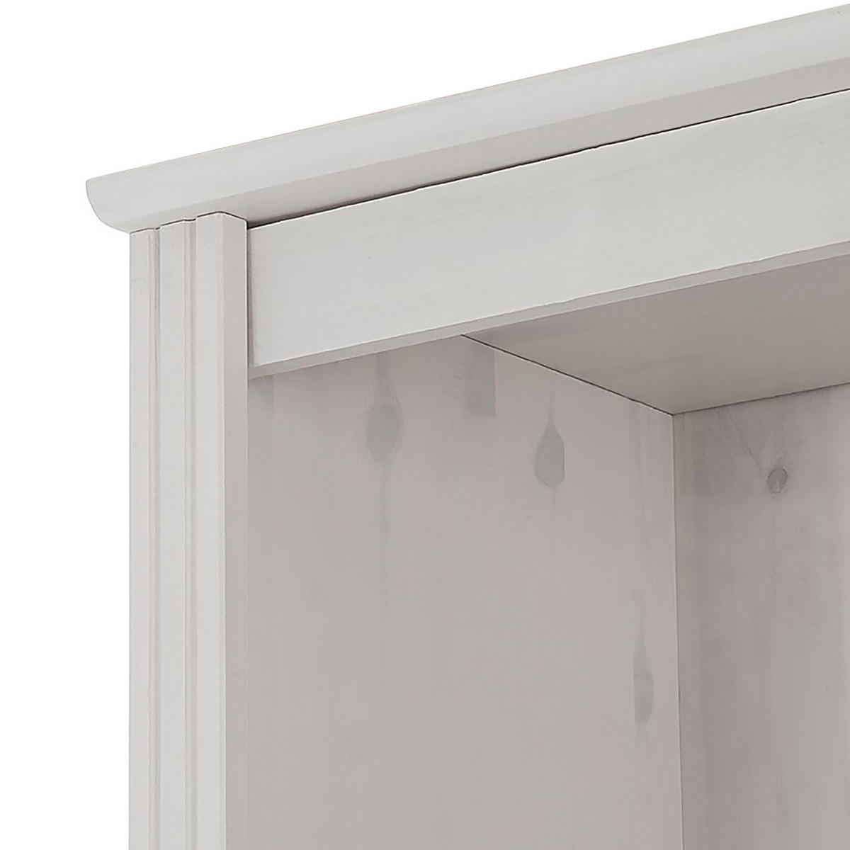 BÜCHERWAND - Kiefer massiv, Typ E - Weiß/Kieferfarben, Holz (222/223/37cm) - home24