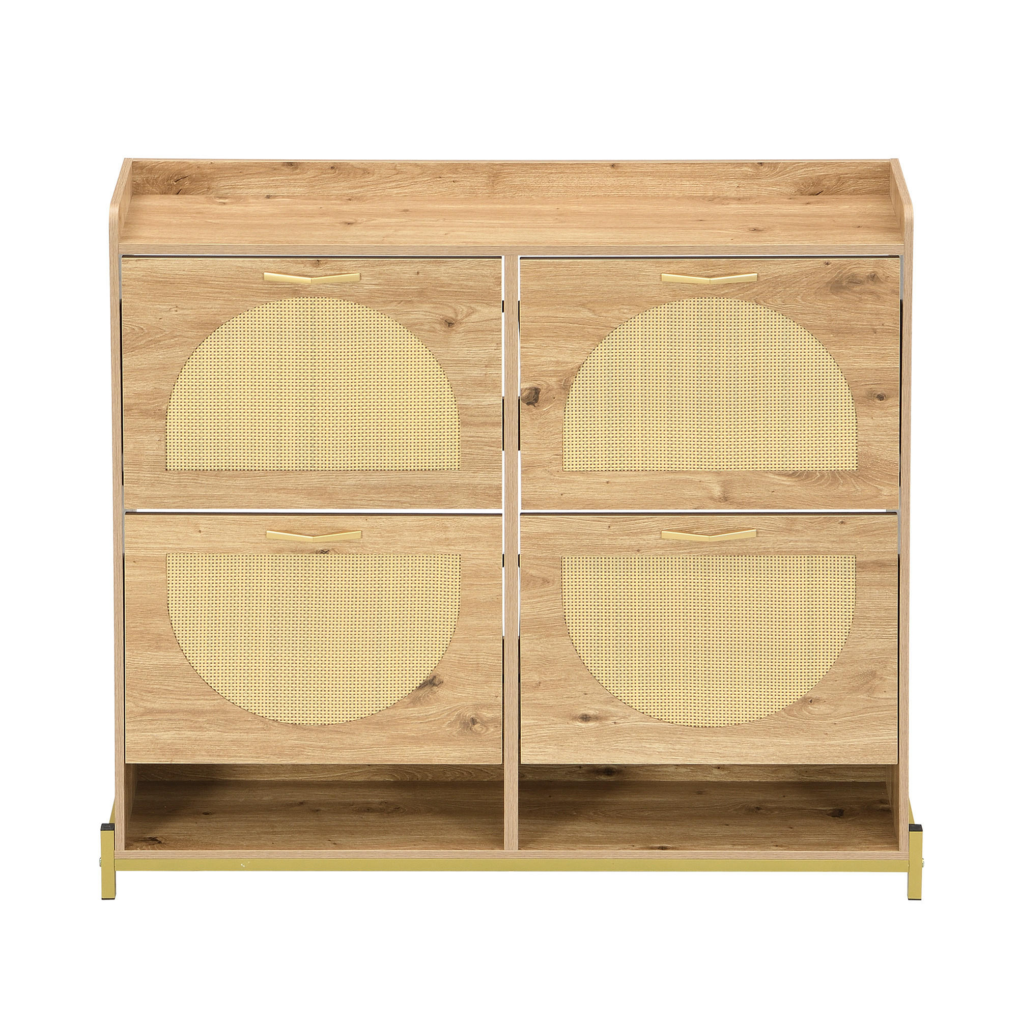 SCHUHSCHRANK Holzfarbe 108,5/24/100 cm - Naturfarben, Holzwerkstoff (108.5/100/24cm) - PANGIVO