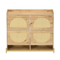 SCHUHSCHRANK Holzfarbe 108,5/24/100 cm - Naturfarben, Holzwerkstoff (108.5/100/24cm) - PANGIVO