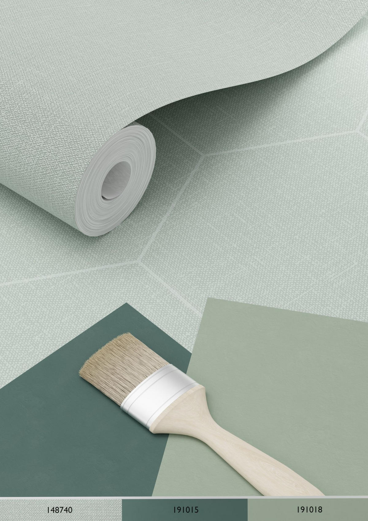 TAPETE Wabenmuster 53 cm x 10.05 m - Blau, Papier (53/1000cm) - ESTAhome