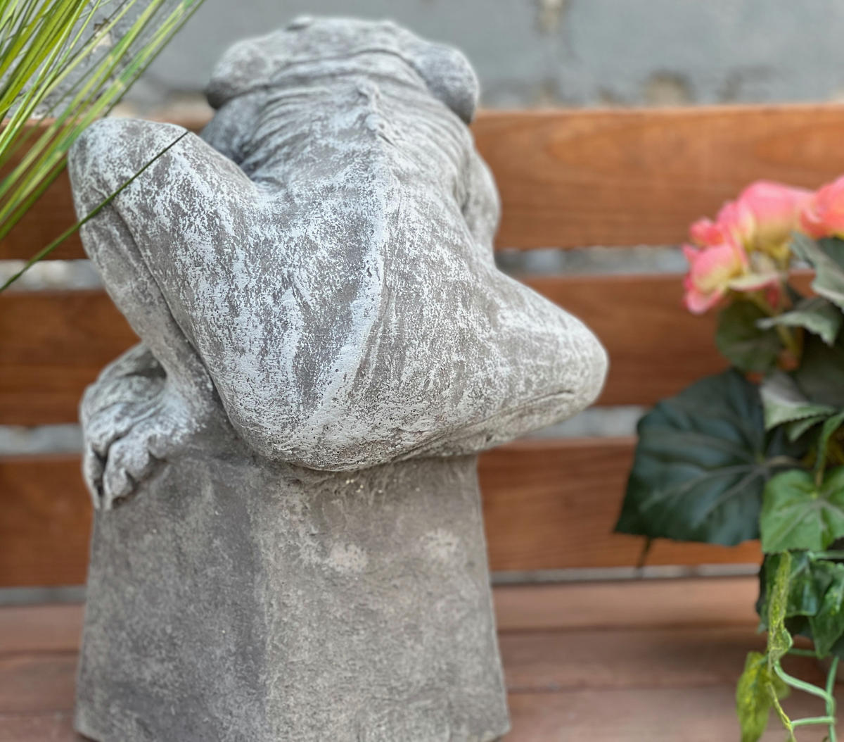 STEINFIGUR Gargoyle Edgar frostfest Steinguss - Grau, Stein (20/28/24cm) - stoneandstyle