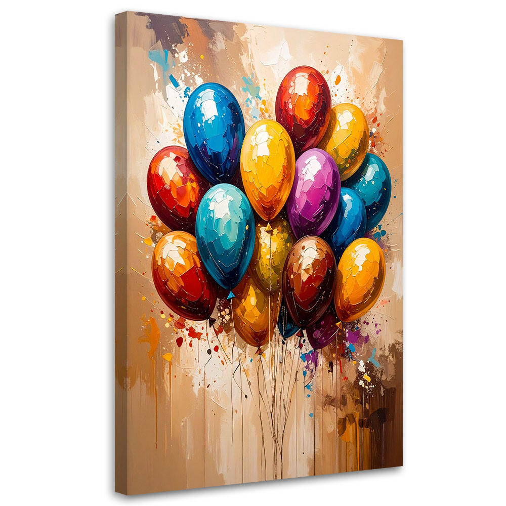 LEINWANDBILD Abstraktion 80x120cm - Multicolor, Textil (80/120cm) - Feeby