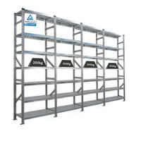 FACHBODENREGAL Proximo Stecksystem 250x360x40cm 7 Ebenen Beidseitig nutzbar Verzinkt - Silberfarben, Metall (360/250/40cm) - PROREGAL