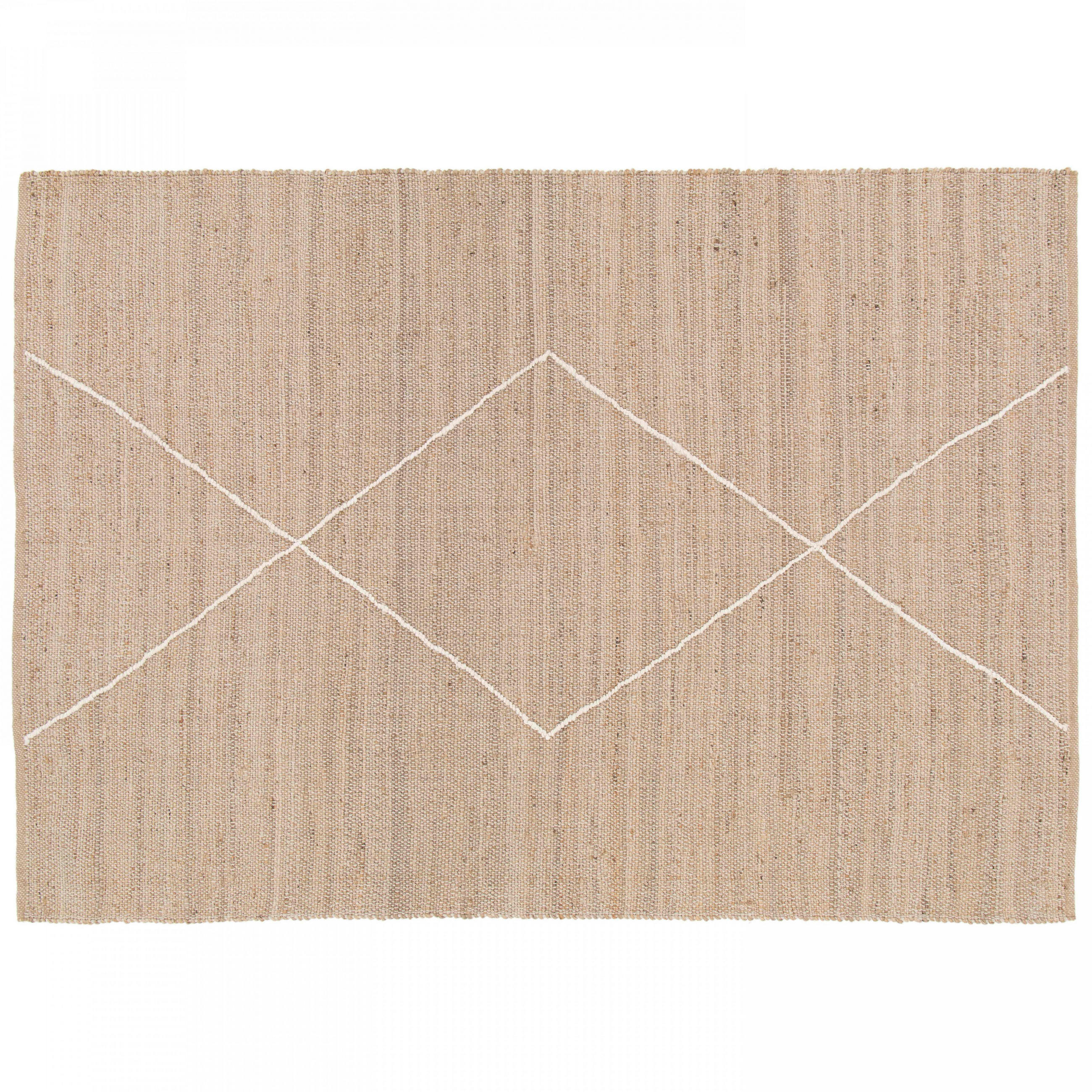 TEPPICH, 80 x 200 cm, Cremefarbe - Creme, Textil (200/80cm) - Oviala