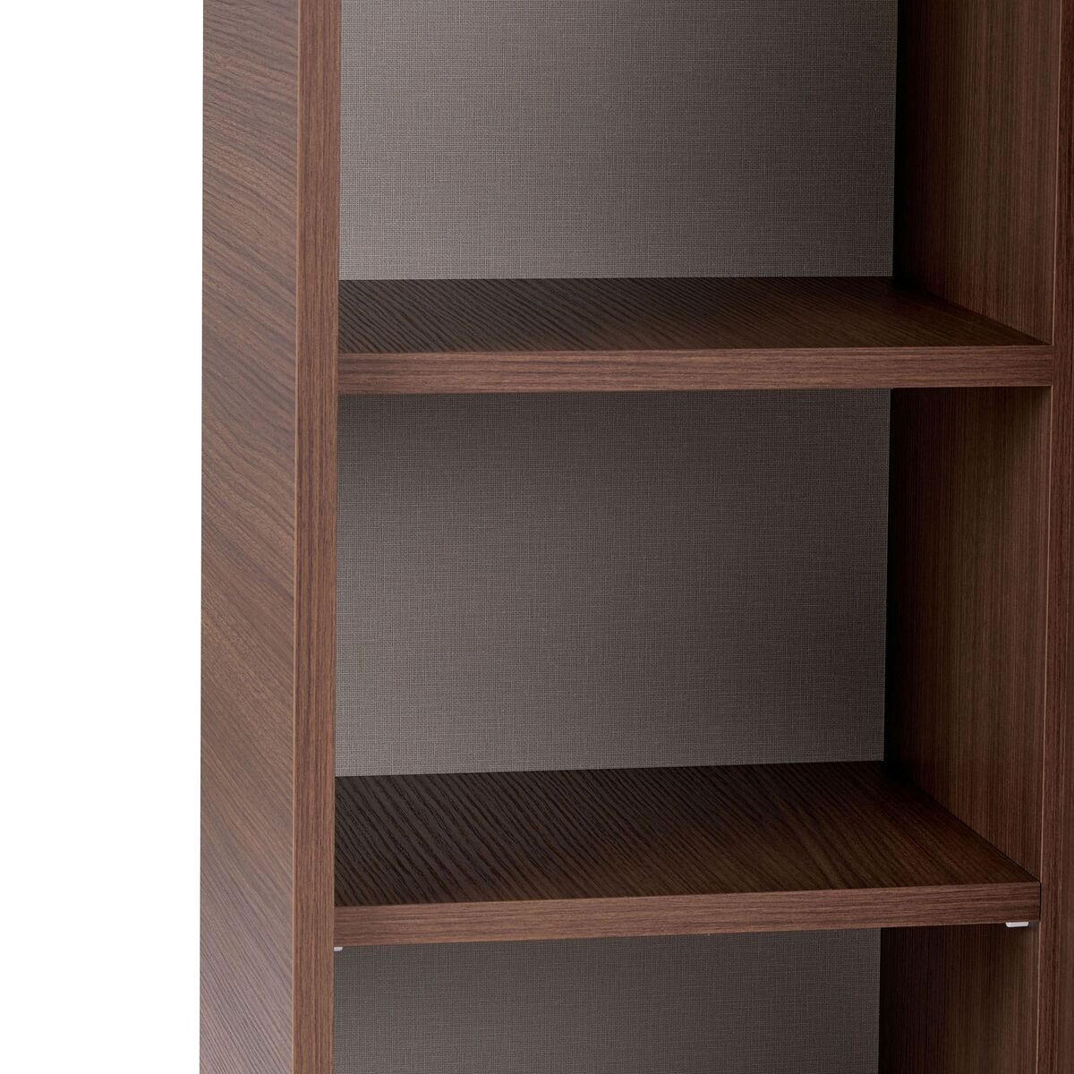 HOHE ANRICHTE 1 Tür 3 offenen Fächern mit abgerundeten Kanten 34/110/70 cm - Naturfarben, Holzwerkstoff (34/110/29cm) - Calicosy