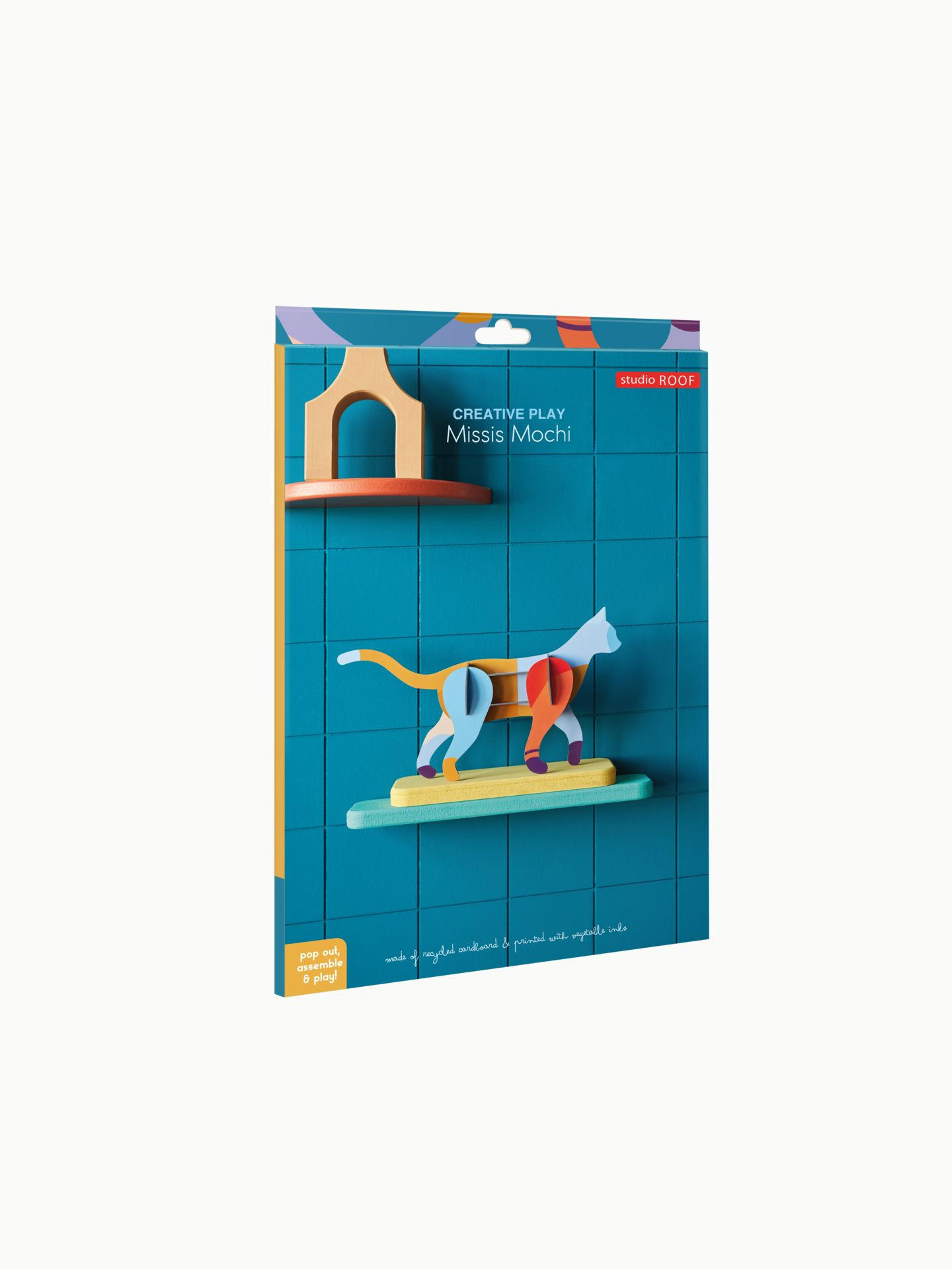 WANDSKULPTUR Bunt 7/18,5 cm - Multicolor, Wellpappe (7/18.5/32cm) - KUNSTLOFT