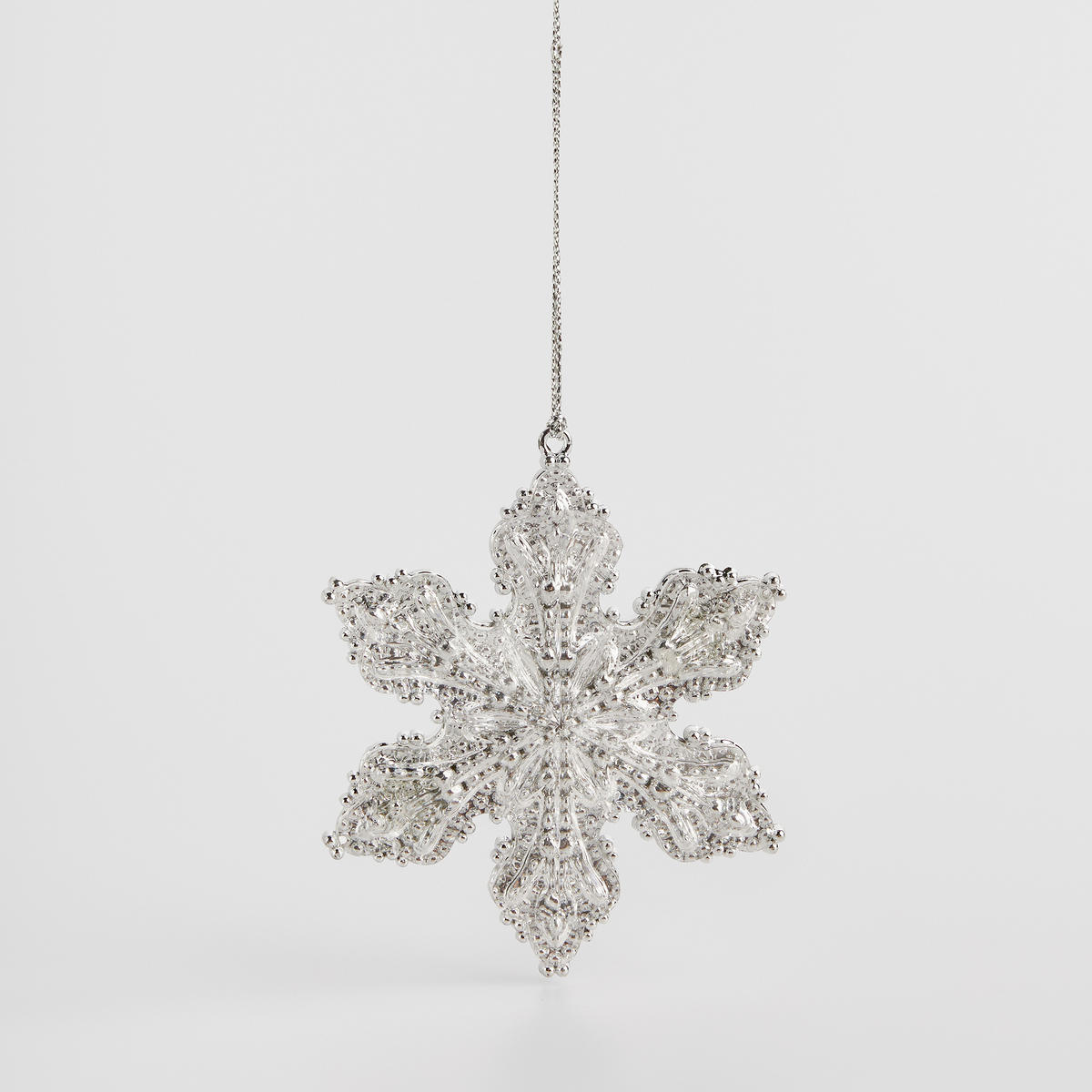 WEIHNACHTSDEKO Hängend LUMI, 2 x 7 cm, Silber, Christbaumschmuck, Weihnachtsbaumdekoration, Christmas, Xmas - Silberfarben, Kunststoff (7/2/7cm) - home&you