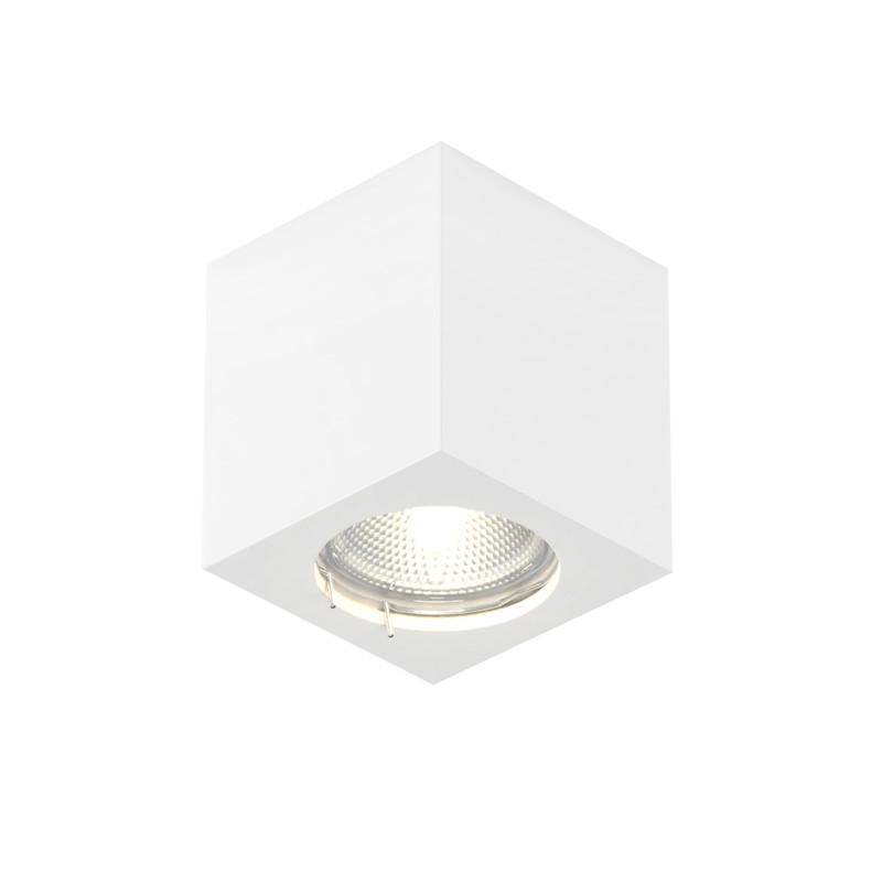 DECKENLEUCHTE Lynde 7/7/7.5cm - Weiß, Keramik (7/7/7.5cm) - Nettlife
