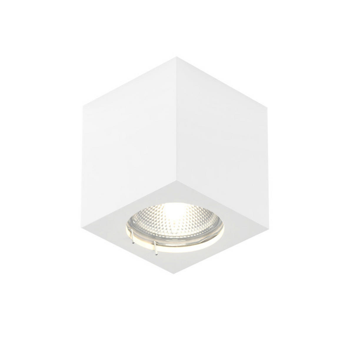 DECKENLEUCHTE Lynde 7/7/7.5cm - Weiß, Keramik (7/7/7.5cm) - Nettlife