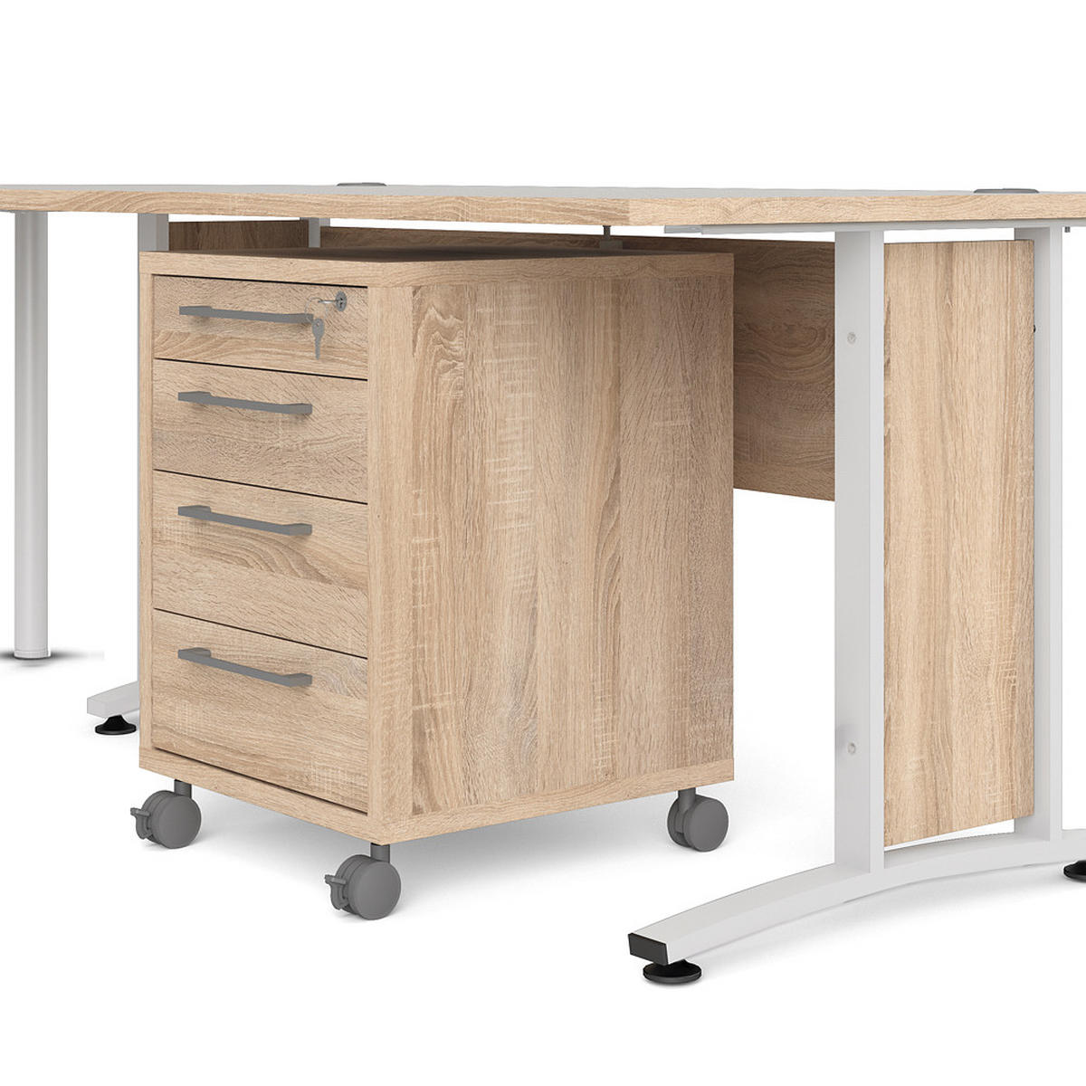 ECKSCHREIBTISCH Eiche Dekor - Eiche Wotan, Holzwerkstoff (200/230/75cm) - ebuy24