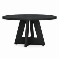 ESSTISCH 120 cm Rund Schwarz im Bauernhausstil - Schwarz, Holzwerkstoff (120/120/75cm) - MIVRAY