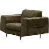RELAXSESSEL Venezia olivgrün mit schwarzen Beinen - Schwarz/Olivgrün, Textil (112/85/94cm) - Beautysofa