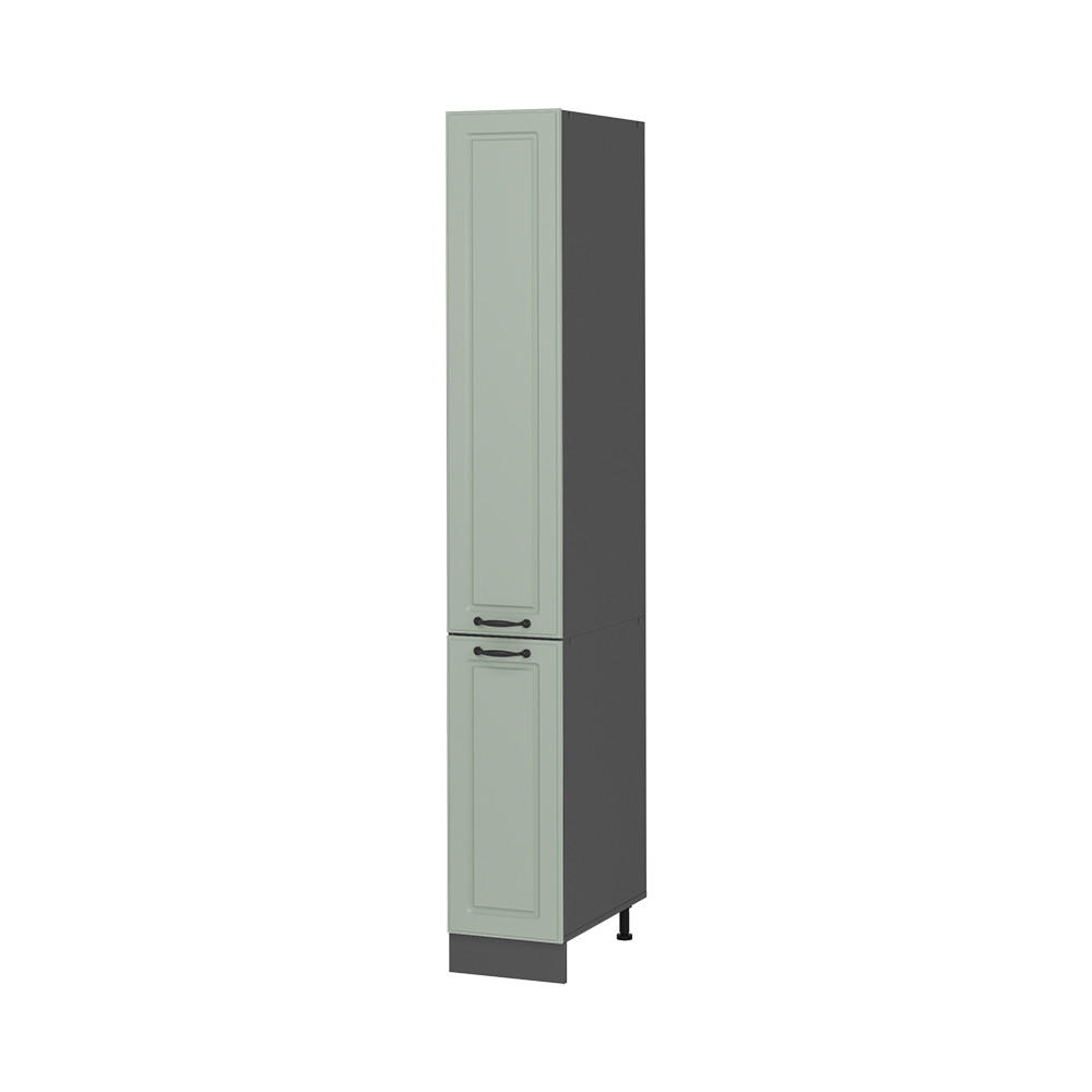 APOTHEKERSCHRANK R-Line, Mint Landhaus/Anthrazit, 30 cm - Anthrazit/Mintgrün, Holzwerkstoff (30/206.8/57.2cm) - Vicco