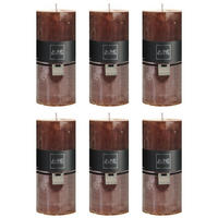 DUFTKERZE ZART - Braun - L - 52 Std. - 6er set - Braun, Paraffin (7/15cm) - J-Line