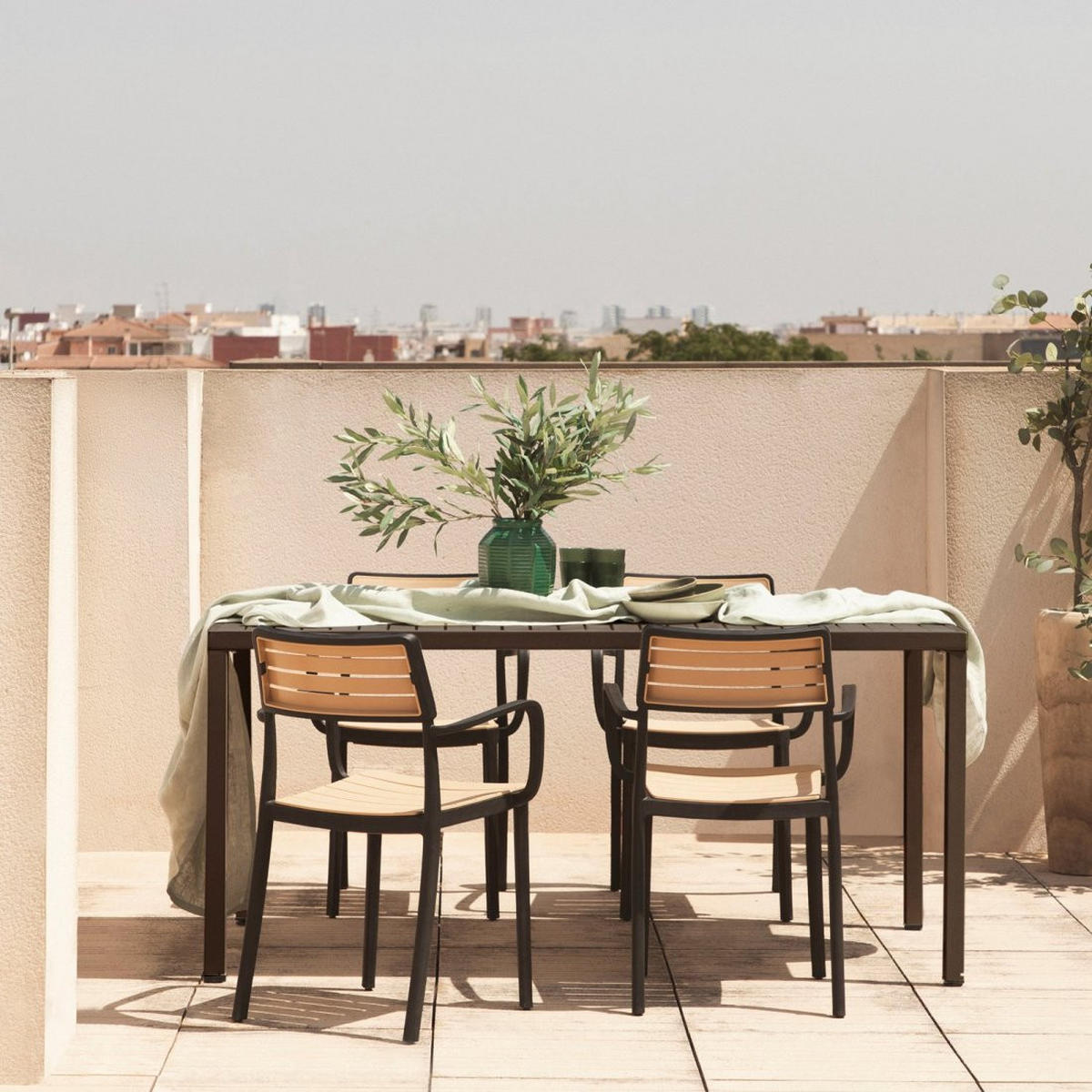 STUHL FÜR DRAUSSEN Hilda Zweifarbig 54 cm x 80 cm - Multicolor, Kunststoff (54/80/54cm)