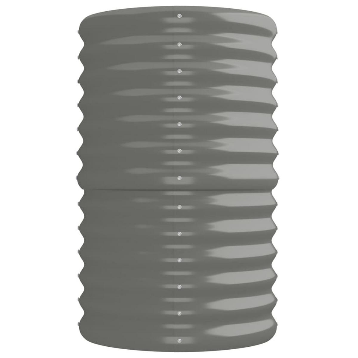 HOCHBEET Verzinkter Stahl 224/40/68 Cm Grau - Grau, Metall (224/68/40cm) - vidaXL