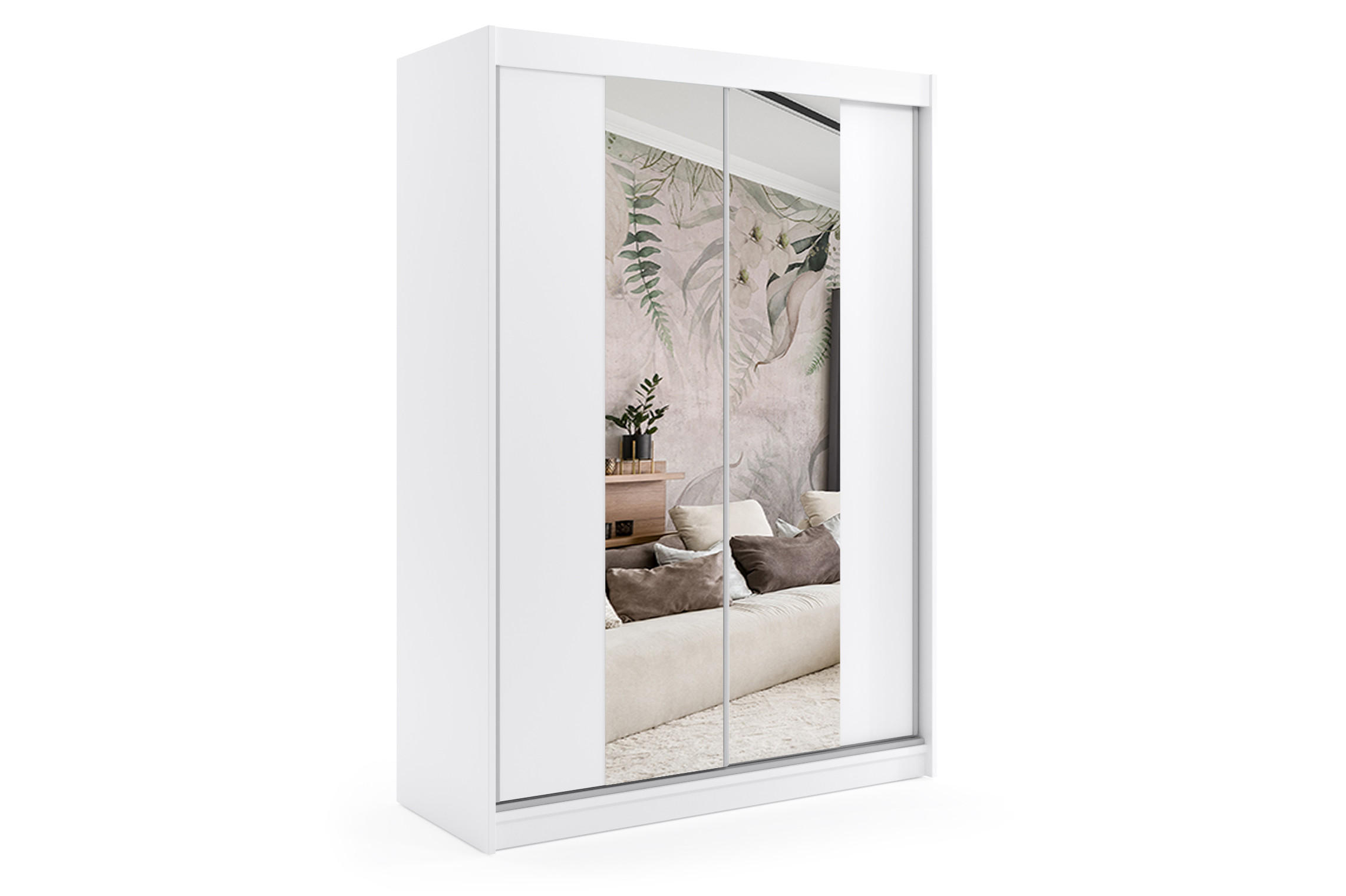 Altdecor Kleiderschrank Weiß 120x216x61 cm