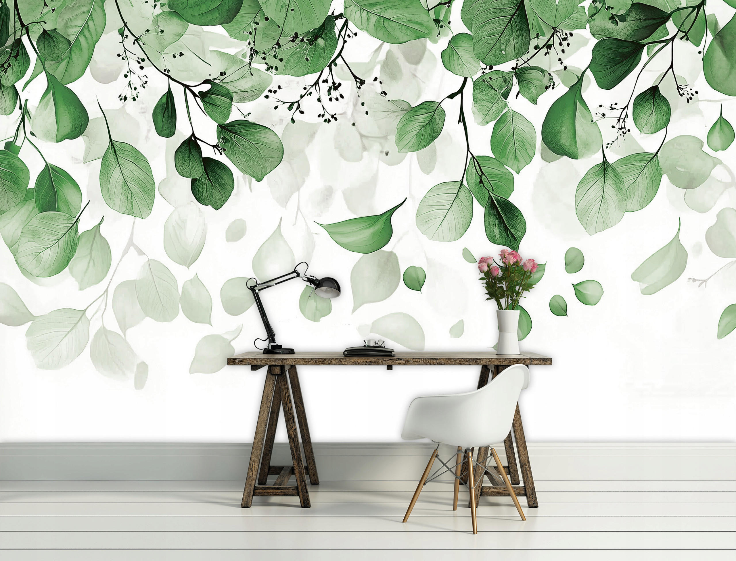 FOTOTAPETE Blätter Grün Natur Vlies Tapete Wohnzimmer Schlafzimmer 350x250 - Grün, Papier (350/250cm) - Wallarena