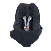 BABYDECKE Fleece Einschlagdecke für Autositz und Kinderwagen - Anthrazit, Textil (80/1/80cm) - Hoppediz