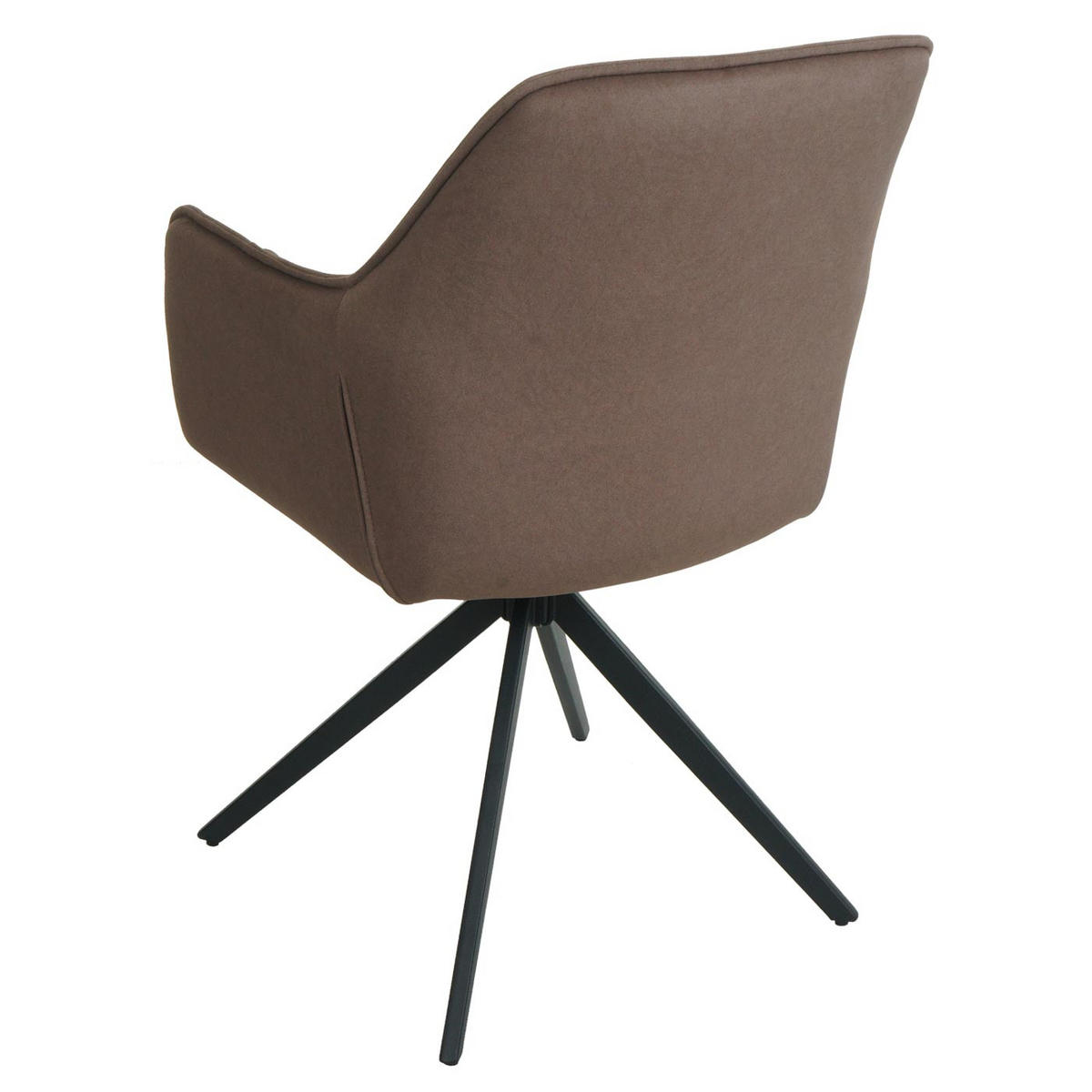 ESSZIMMERSTUHL 6er-Set 87x55x60cm Sitzhöhe 48cm Metall Stoff/Textil Braun - Braun, Textil (55/87/60cm) - CHEFGASTRO