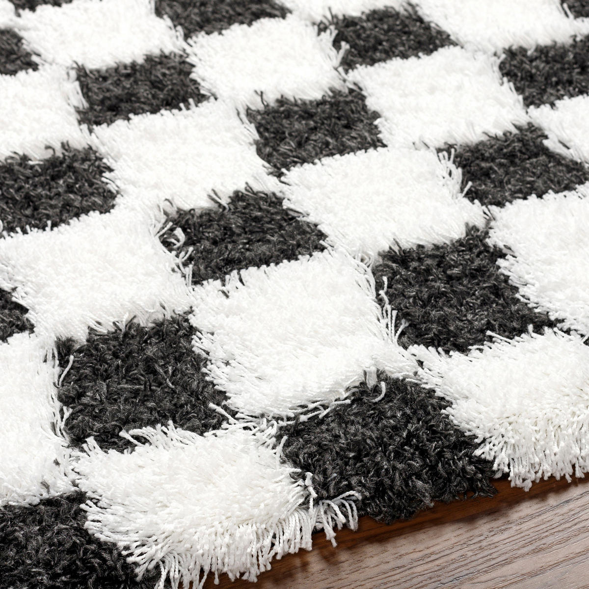 HOCHFLORTEPPICH 160/220 cm Schwarz - Schwarz, Naturmaterialien/Textil (160/220cm) - LIVABLISS