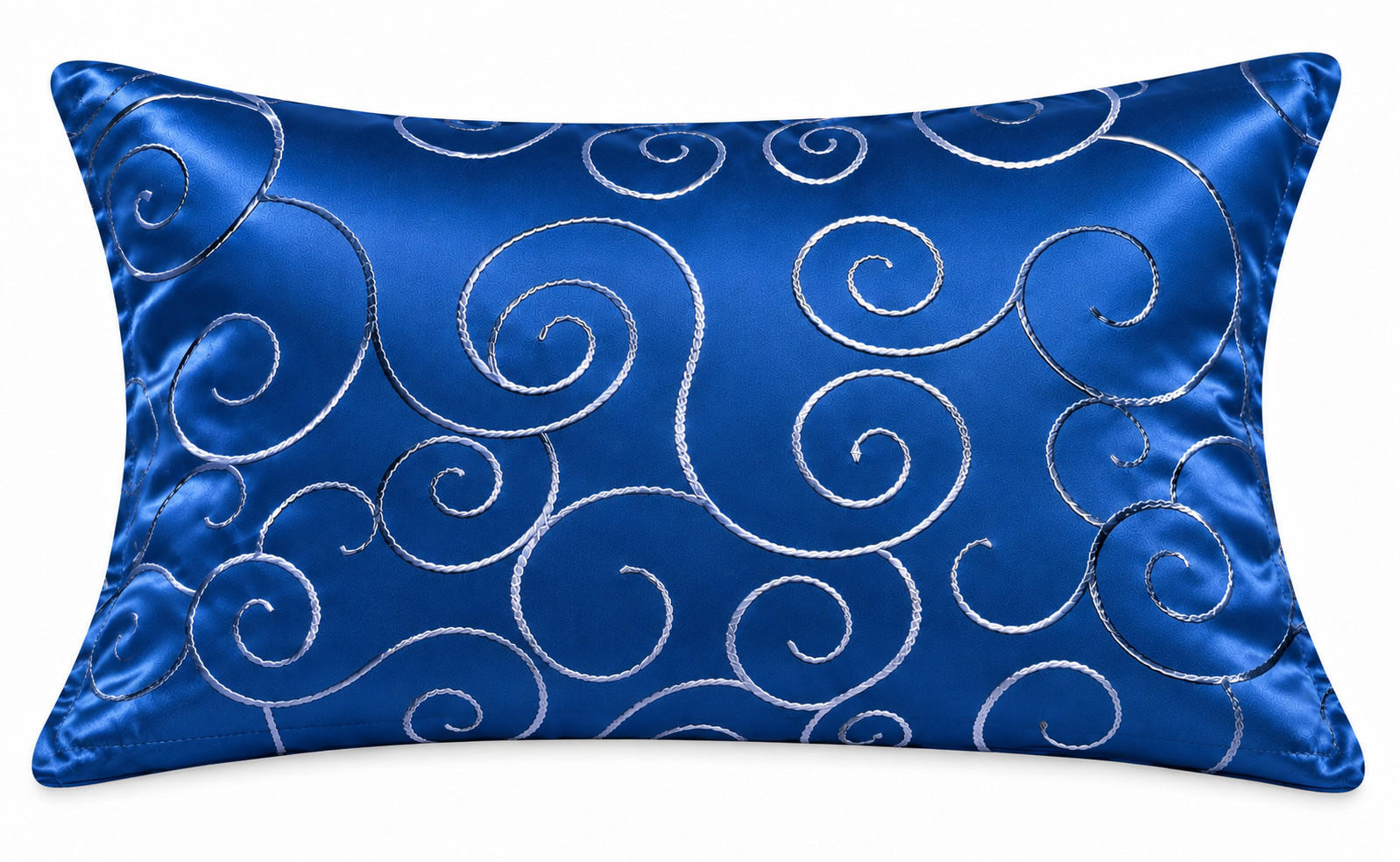 KISSENBEZUG 30x50 cm Königsblau Damast Circle - Blau, Textil (30/50cm) - TiborTex