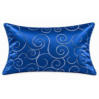 KISSENBEZUG 30x50 cm Königsblau Damast Circle - Blau, Textil (30/50cm) - TiborTex